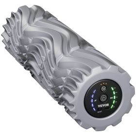 VEVOR Vibrating Foam Roller, 5-Speed Electric Massage Roller, 16" Rechargeable Muscle Roller with 3 Vibration Modes