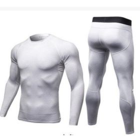 Men's Casual And Comfortable Compression Muscle Gym Shorts (Option: White-S-Long)