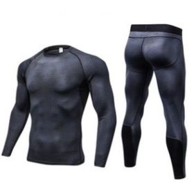 Men's Casual And Comfortable Compression Muscle Gym Shorts (Option: Black-L-Long)