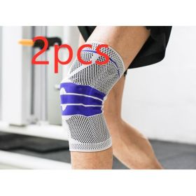 Sports Running Fitness Protection Knee Pads Brace Strap (Option: Grey anti slip a pair-M)
