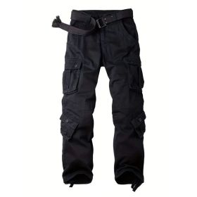 Three-dimensional Pocket Overalls Men's Multi-pocket (Option: Eight Black With Pocket-32)