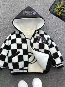 Versatile Fashion Trend Warm Jacket Clothing (Option: Black and white-L)
