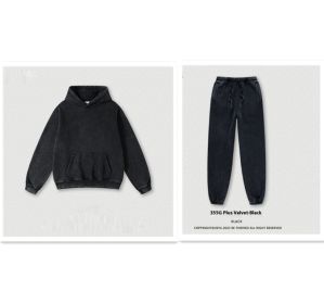 Men's Fashion Retro Velvet Padded Hooded Sweatshirt (Option: Vulcanized Black-S-Suit)