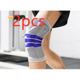 Sports Running Fitness Protection Knee Pads Brace Strap (Option: Grey anti slip a pair-S)