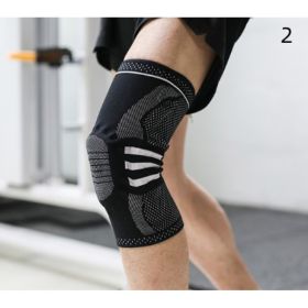 Sports Running Fitness Protection Knee Pads Brace Strap (Option: Black anti slip 1pc-S)