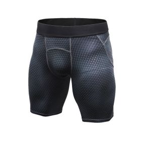 Men's Casual And Comfortable Compression Muscle Gym Shorts (Option: Black-M-Short)