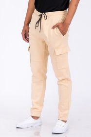 Cargo Jogger Sweats (Color: Khaki, size: 3XL)