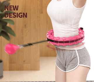 Thin waist weight loss circle trainer (Color: Pink, Style: 24 knots)