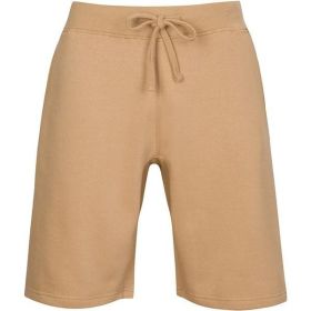 Fleece Sweat Shorts (Color: Sand, size: 3XL)