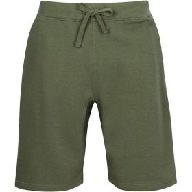Fleece Sweat Shorts (Color: OLIVE, size: 3XL)