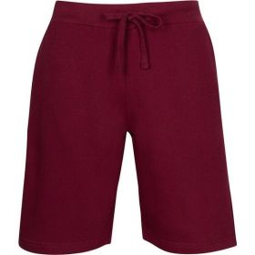 Fleece Sweat Shorts (Color: Burgundy, size: 3XL)