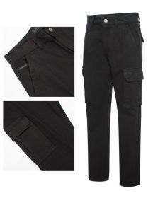 Men's Cargo Pants (Color: Black, size: 30)