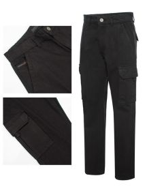 Men's Cargo Pants (Color: Black, size: 38)