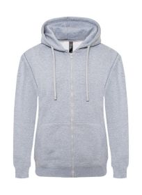 Heavyweight Fleece Zipper Hoodie (Color: Heather Grey, size: XL)