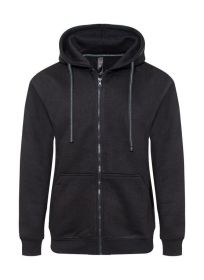 Heavyweight Fleece Zipper Hoodie (Color: Black, size: M)