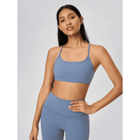 JupiterGear Crisscross Cami (Color: Dusty Blue, size: 8)