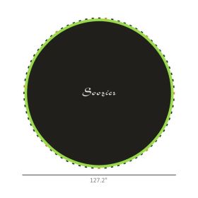 Trampoline Replacement Mat, Fits Trampoline W 72 V-Hooks &  Springs Spring & Frame Not Included  Green (Option: Green)