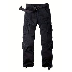 Three-dimensional Pocket Overalls Men's Multi-pocket (Option: Eight Black With Pocket-30)